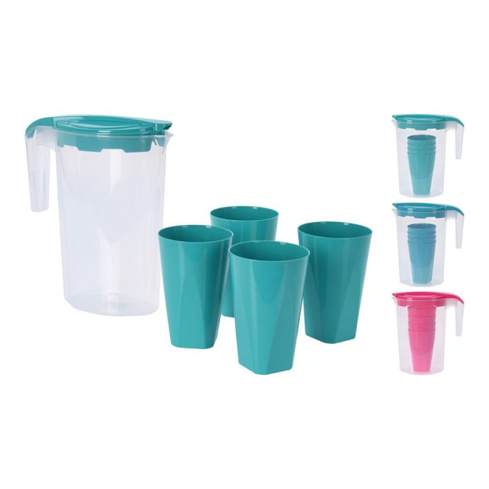 Jarra medidora + 4 vasos 1750ml - Colores/modelos surtidos