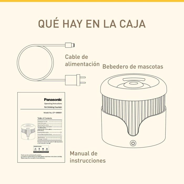 Fuente para Mascotas Panasonic CP-JNW01CW 2