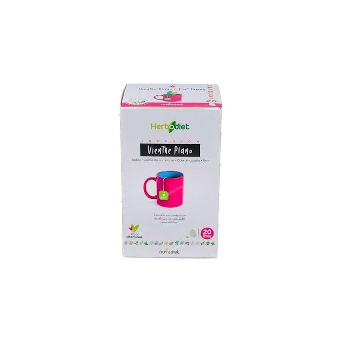 Herbodiet Infusión Vientre Plano con Vitaminas, Judía, Grama y Cola de Caballo - 20 Filtros