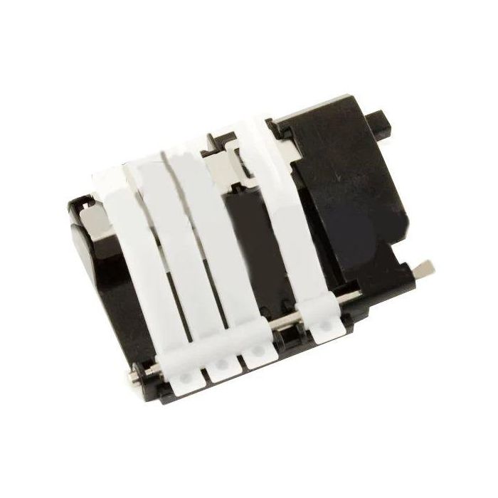HP Mechanical size detect switch assembly for HP devices, used to identify media or paper size. HP Mechanical size detect switch assembly for HP devices, used to identify media or paper size.