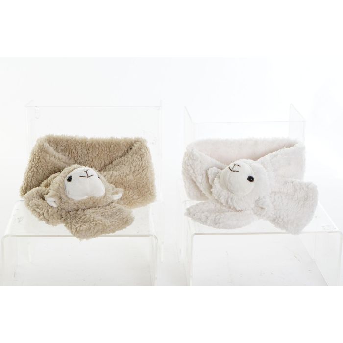 DKD Home Decor Bufanda Kids Ovejitas de Poliéster Blanco Marrón Claro 75 cm - Pack 4 Unidades 2 DKD Home Decor Bufanda Kids Ovejitas de Poliéster Blanco Marrón Claro 75 cm - Pack 4 Unidades 2