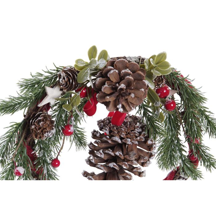 DKD Home Decor Decoración Colgante de Navidad Alpina de Ratán Marrón Rojo 8x23x30 cm (6 Unidades) 2 DKD Home Decor Decoración Colgante de Navidad Alpina de Ratán Marrón Rojo 8x23x30 cm (6 Unidades) 2