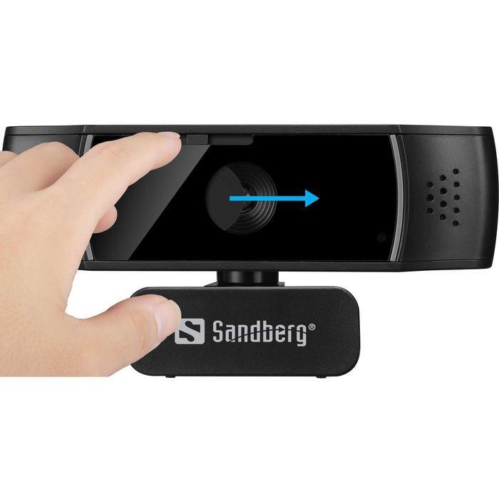 Sandberg Webcam USB Full HD 1080P Autofocus Micrófono Estéreo y Tapa de Privacidad 2