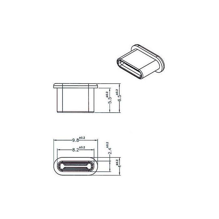DeLock Staubschutz für USB-C Buchse ohne Griff 10-Pack Schwarz 2