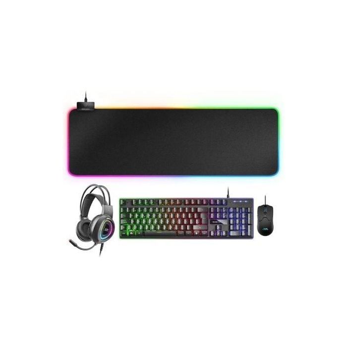 Pack Gaming Mars Gaming MCPEX/ Teclado H-MECH + Ratón Óptico + Auriculares con Micrófono + Alfombrilla Pack Gaming Mars Gaming MCPEX/ Teclado H-MECH + Ratón Óptico + Auriculares con Micrófono + Alfombrilla