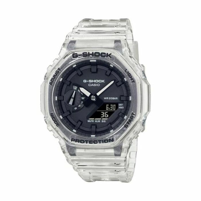 Casio Reloj G-SHOCK Blanco Transparente Resistente a Golpes Multifunción Cronómetro Cuenta Regresiva Iluminación LED 0 Casio Reloj G-SHOCK Blanco Transparente Resistente a Golpes Multifunción Cronómetro Cuenta Regresiva Iluminación LED 0