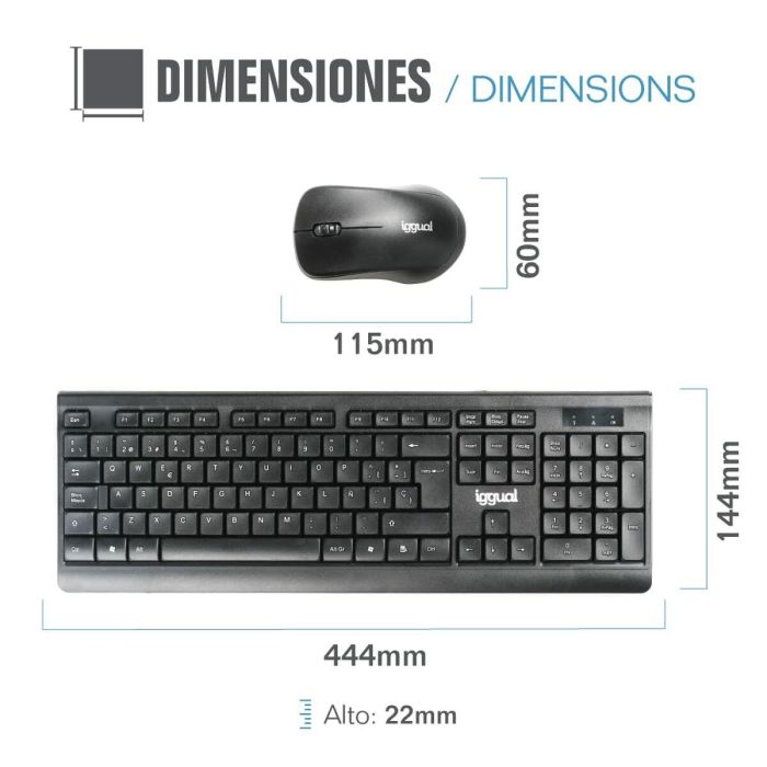 Teclado y Ratón Inalámbrico iggual WMK-Business 5 Teclado y Ratón Inalámbrico iggual WMK-Business 5