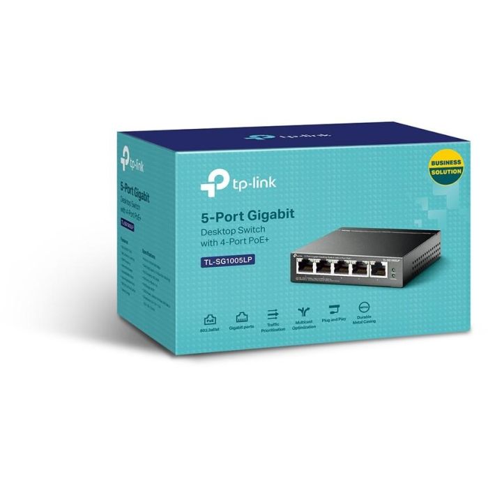 TP-LINK Switch Sobremesa de 5 puertos Gigabit con 4 puertos PoE+ 2 TP-LINK Switch Sobremesa de 5 puertos Gigabit con 4 puertos PoE+ 2