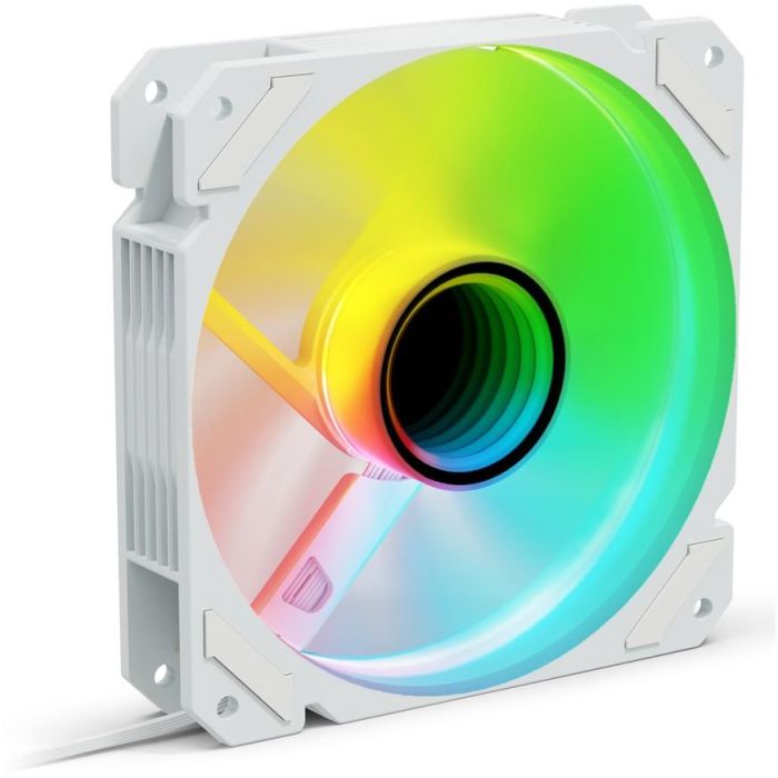 Sharkoon SHARK Mirror RGB PWM REVERSE Ventilador de 120mm Blanco, Iluminación RGB, 500-1500 RPM, para PC 0 Sharkoon SHARK Mirror RGB PWM REVERSE Ventilador de 120mm Blanco, Iluminación RGB, 500-1500 RPM, para PC 0