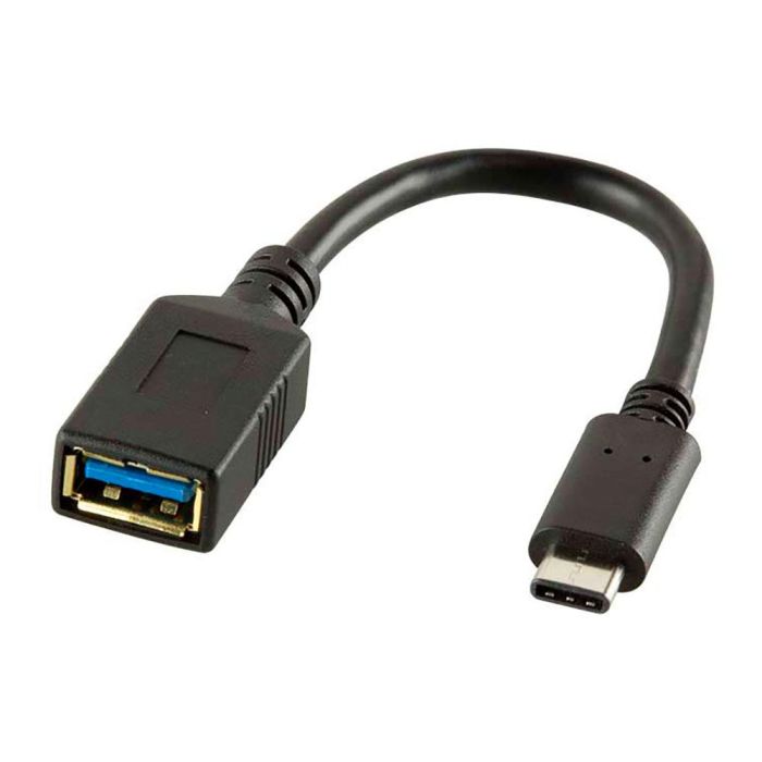 Logilink Cable Adaptador USB 3.1 Tipo C Macho a Tipo A Hembra, Compatible con USB 3.1, 5 Gbps, 0.15m, Negro