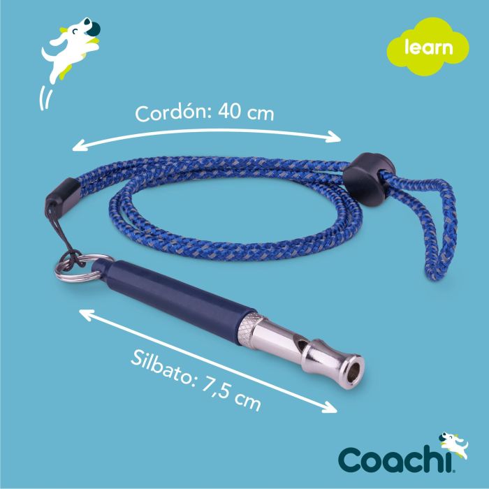 Coachi Silbato Profesional para Adiestramiento Canino, Tono Ajustable, Alto Volumen, Ligero, Compacto, Cordón Reflectante Azul Oscuro 8