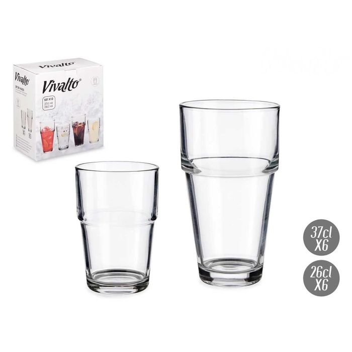 Set 12 Vasos Lisos Vivalto 16X25CM (4 Unidades) Set 12 Vasos Lisos Vivalto 16X25CM (4 Unidades)