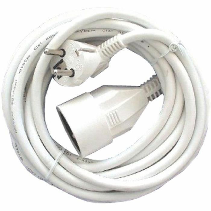 Chacon Cable alargador HO5VVF 3 x 1,5 mm² - 3 m - Blanco