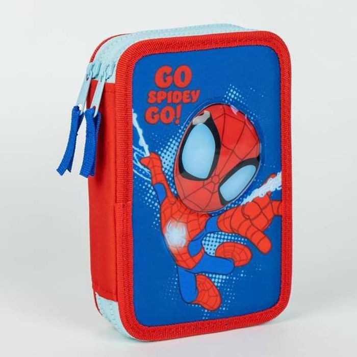 Estuche Escolar Spidey Azul 12,5 x 19,5 x 4,5 cm 1