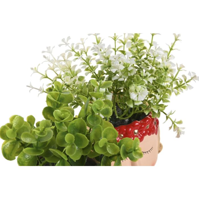 Planta Shabby DKD Home Decor Rojo Azul 8 x 18.5 x 9 cm (4 Unidades) 2