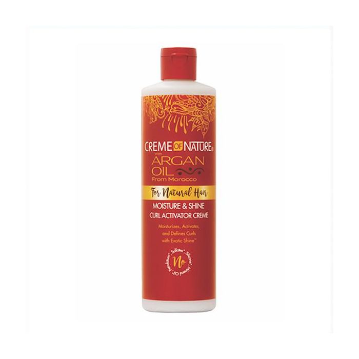 Cream Of Nature Argan Oil: Activador de Rizos Hidratante y Brillante, Define Rizos y Reduce Frizz, 354ml