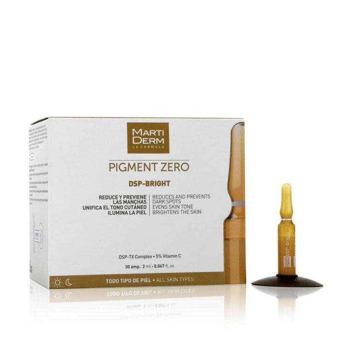 Martiderm PIGMENT ZERO DSP-BRIGHT Ampollas Despigmentantes Antimanchas con Vitamina C y Ácido Tranexámico 30x2ml Luminosidad e Hidratación