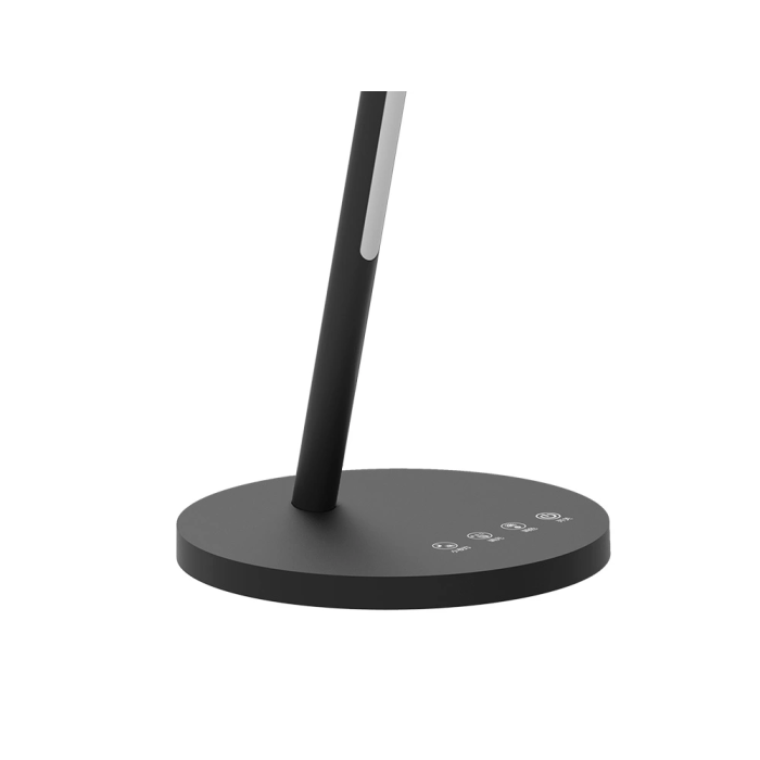 Q-connect Lámpara de Escritorio LED 6W 360 lm Táctil 3 Niveles Luz Nocturna Cabeza Orientable Negro 2