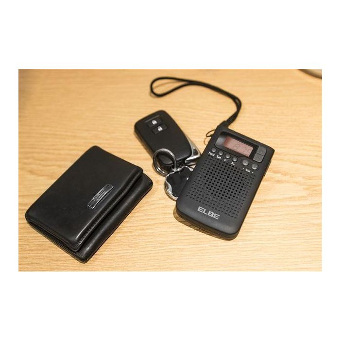 Elbe RF-93 Radio de Bolsillo Digital AM/FM con Auriculares Incluidos - Portátil y Compacta con Memoria para 20 Emisoras 2