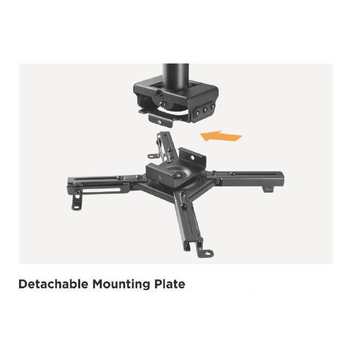 Vivolink Soporte a techo araña para proyector máx. 35kg 255mm 360º negro 2 Vivolink Soporte a techo araña para proyector máx. 35kg 255mm 360º negro 2