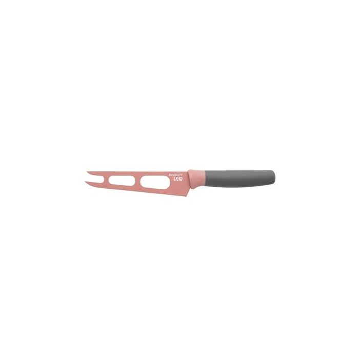 Berghoff 3950108 Cuchillo para Queso Rosa 13 cm con Funda Protectora y Recubrimiento Antiadherente 2