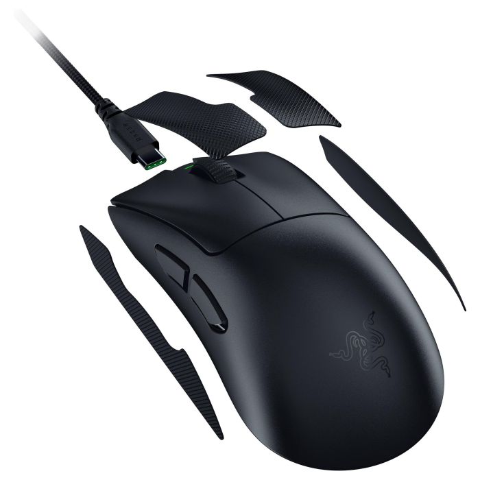 Razer DeathAdder V4 Pro Ratón Óptico RF Wireless + USB Type-A 45000 DPI Negro Mano Derecha 4