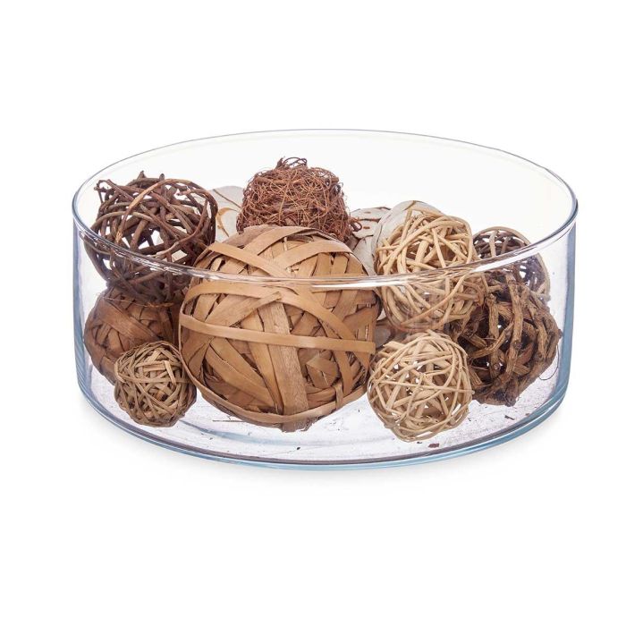Set de Bolas Bolsa 2 Modelos Surtidos Giftdecor - Madera y Fibra Natural, 20x30x10 cm (12 Unidades) 2 Set de Bolas Bolsa 2 Modelos Surtidos Giftdecor - Madera y Fibra Natural, 20x30x10 cm (12 Unidades) 2
