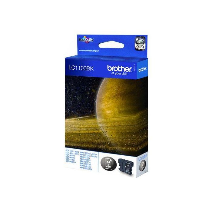 Cart.Ij. Brother Lc 1100Bk Negro Mfc-6490Cw/490Cw/990Cw/790Cw/5890Cn/5490Cn/Dcp-385C/6690C/585Cw (450 Pag.)