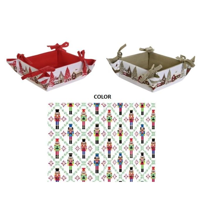 Cesta Navidad Moderna DKD Home Decor Rojo Verde 30 x 8 x 30 cm (2 Unidades) 0 Cesta Navidad Moderna DKD Home Decor Rojo Verde 30 x 8 x 30 cm (2 Unidades) 0