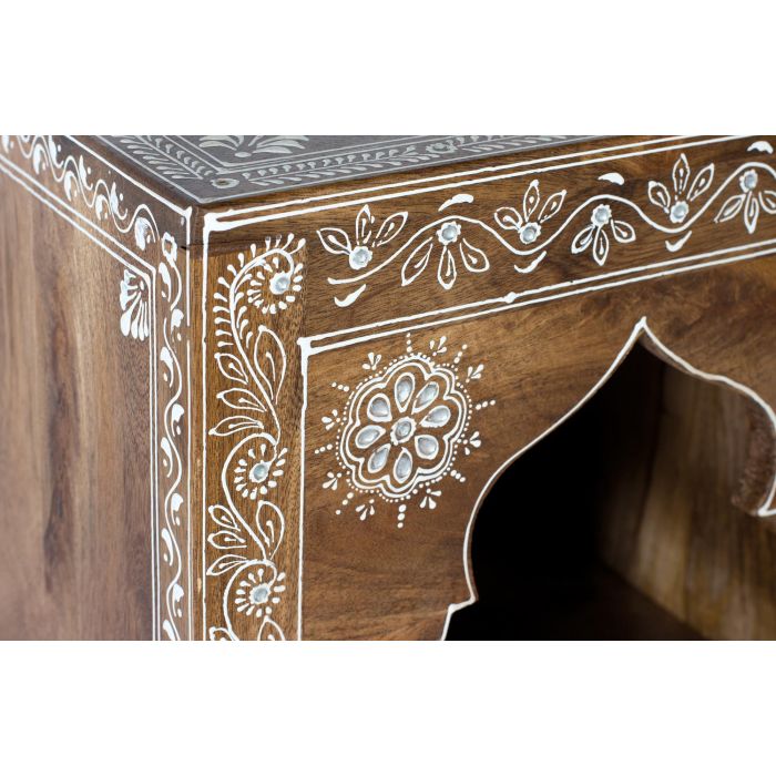 Giner y Colomer Consola de Madera de Mango Natural con 3 Cajones y Detalles a Mano 4