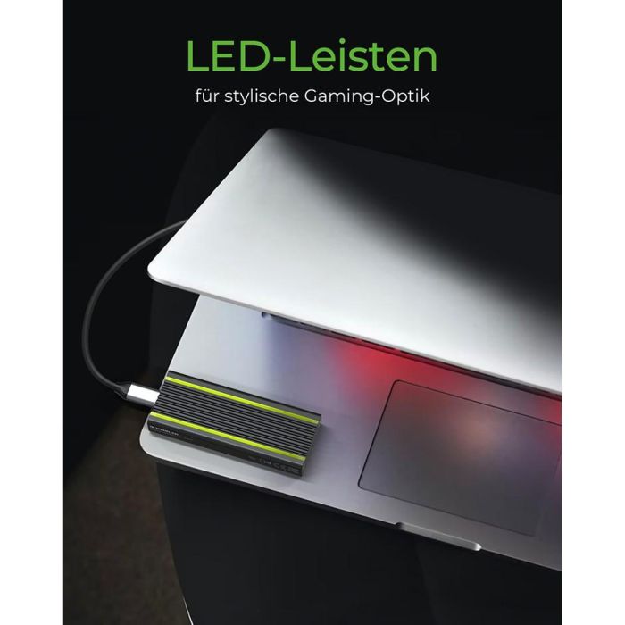 ICY BOX IB-1824ML-C31 Externes USB-C 3.2 Gehäuse für M.2 NVMe SSD mit LED-Beleuchtung 6 ICY BOX IB-1824ML-C31 Externes USB-C 3.2 Gehäuse für M.2 NVMe SSD mit LED-Beleuchtung 6
