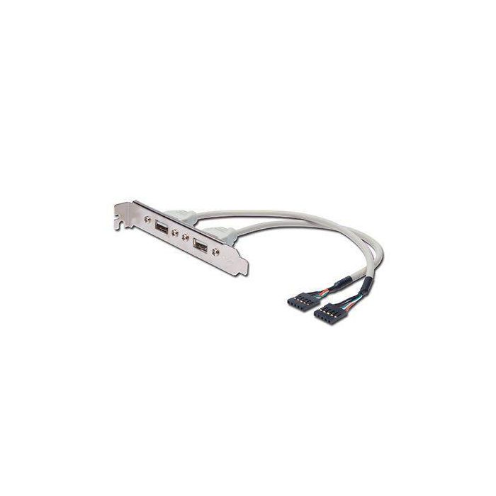 Digitus USB Slot Bracket cable, 2x type A-2x5pin IDC F/F, 0.25m, USB 2.0 compatibel, be Digitus USB Slot Bracket cable, 2x type A-2x5pin IDC F/F, 0.25m, USB 2.0 compatibel, be