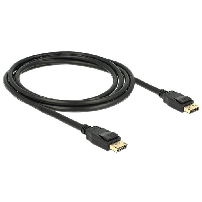 DeLOCK Cable DisplayPort 1.2a Macho/Macho 2m Negro 4K (3840x2160) Contactos chapados Oro
