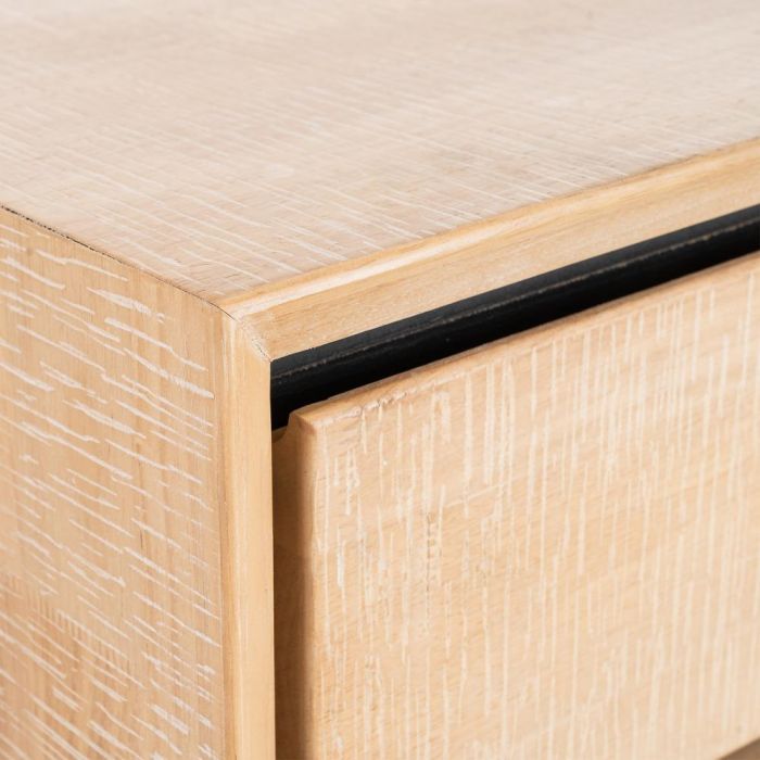 Escritorio Natural-Negro Madera-Metal 150 X 40 X 74 cm