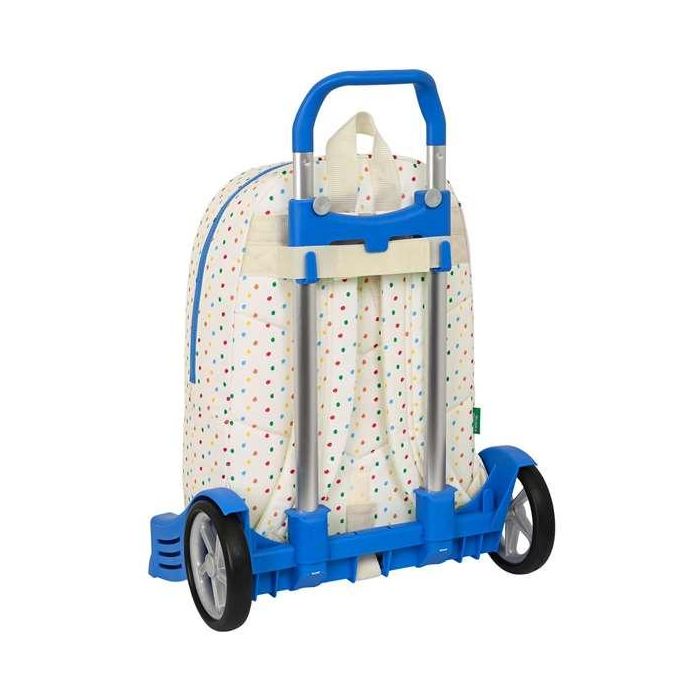 Mochila Escolar con Ruedas Benetton Topitos (30 x 46 x 14 cm) 1