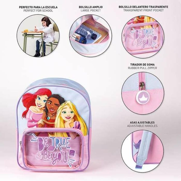 Mochila Escolar Disney Princess Azul 1