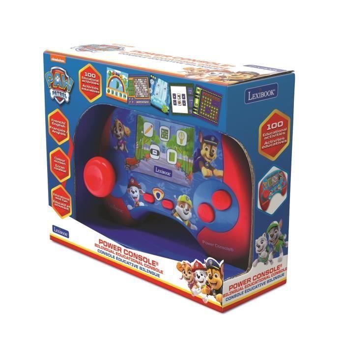 LEXIBOOK - Consola educativa bilingüe francés/inglés - Paw Patrol con pantalla LCD de 2,8 pulgadas - rojo/azul - JCG100DPi1 3