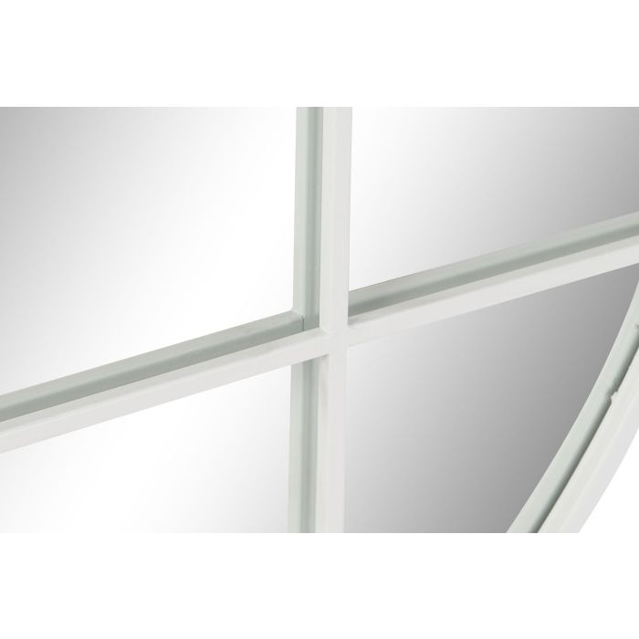 Espejo de pared DKD Home Decor 80 x 2,5 x 80 cm Cristal Blanco Hierro Ventana 2