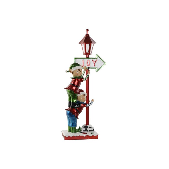 DKD Home Decor Figura Navidad Tradicional Farola elfo Multicolor Resina LED 28.5 x 81 x 35 cm 4