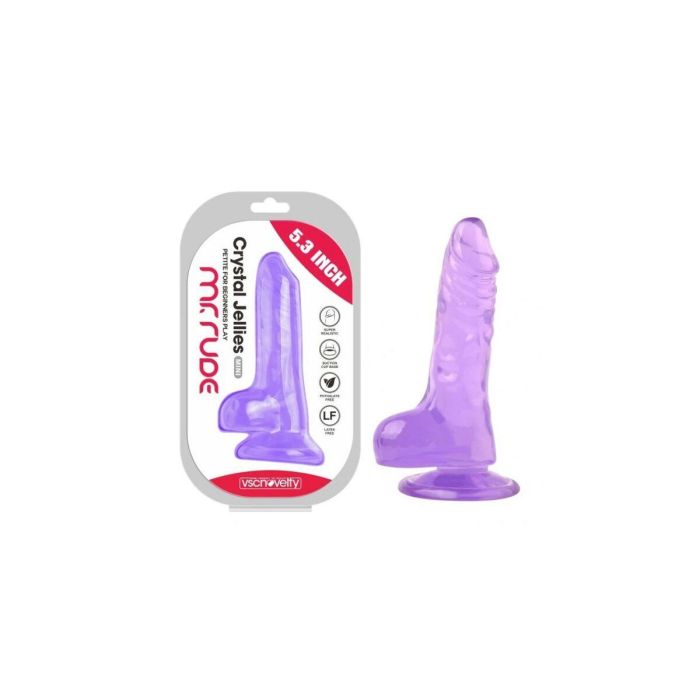 Consolador Realista VSCNOVELTY TPE Morado 13,5 cm 1 Consolador Realista VSCNOVELTY TPE Morado 13,5 cm 1