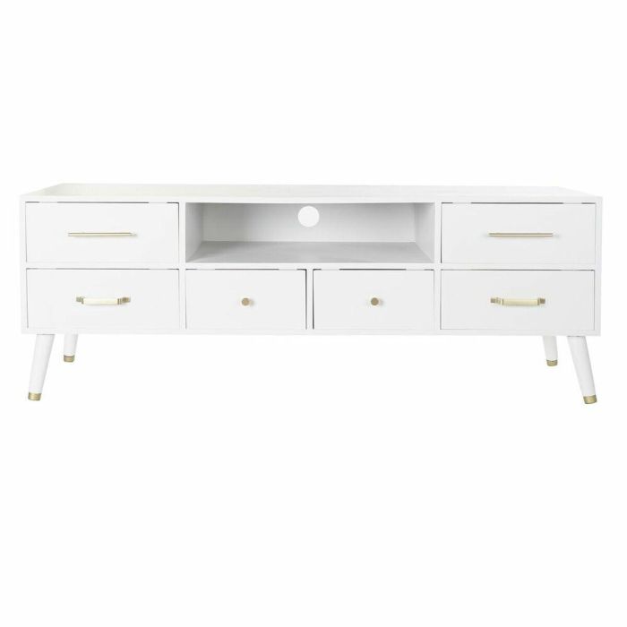 Mueble Tv Glam DKD Home Decor Blanco Crema 40 x 52 x 140 cm 2