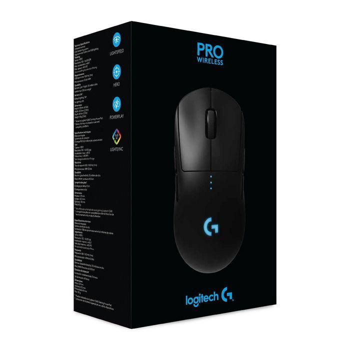 Logitech PRO Wireless Gaming Mouse, RF Wireless, Tecnología Lightspeed, Sensor HERO, Polímero de Litio (LiPo), Negro 13