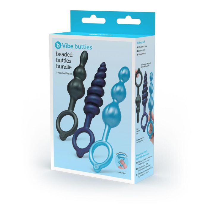 Plug Anal B-Vibe Azul 3 Piezas 1 Plug Anal B-Vibe Azul 3 Piezas 1