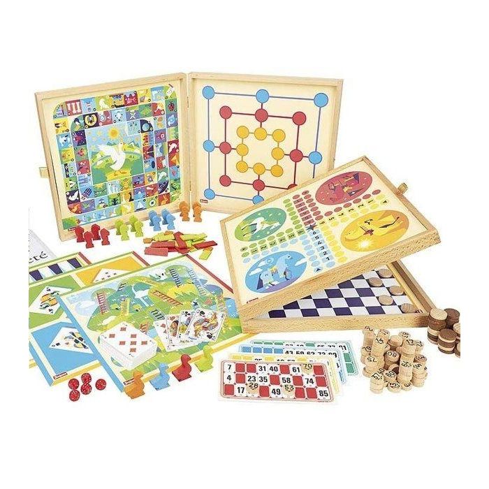 JEUJURA Classic Games Box - 150 reglas - Peones de madera 1 JEUJURA Classic Games Box - 150 reglas - Peones de madera 1