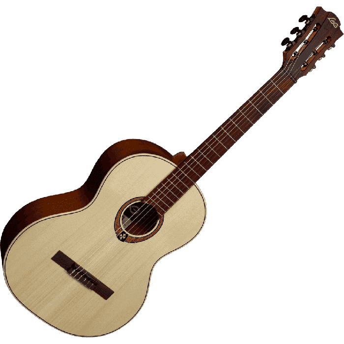 LAG Guitarra Clásica Occitania 70 - 4/4 Guitarra Clásica de Abeto Engelmann Macizo y Caoba, Acabado Satinado Natural 3