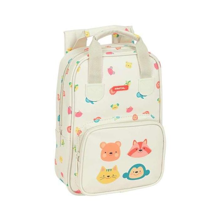 Mochila infantil con asas cabecitas 20x28x8cm Mochila infantil con asas cabecitas 20x28x8cm