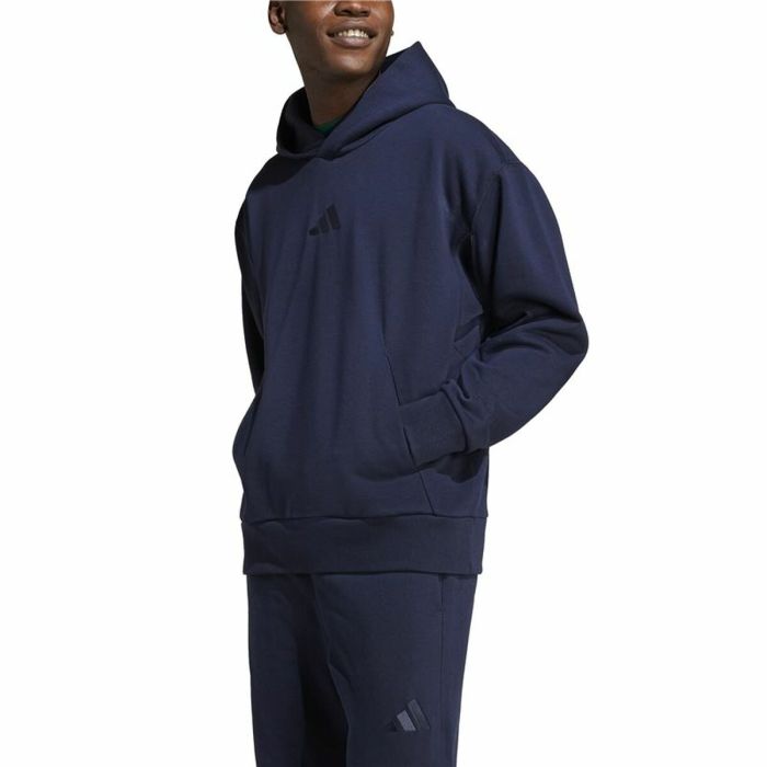 Sudadera con Capucha Hombre Adidas All Szn Fleece Hoodie Azul XL 3 Sudadera con Capucha Hombre Adidas All Szn Fleece Hoodie Azul XL 3