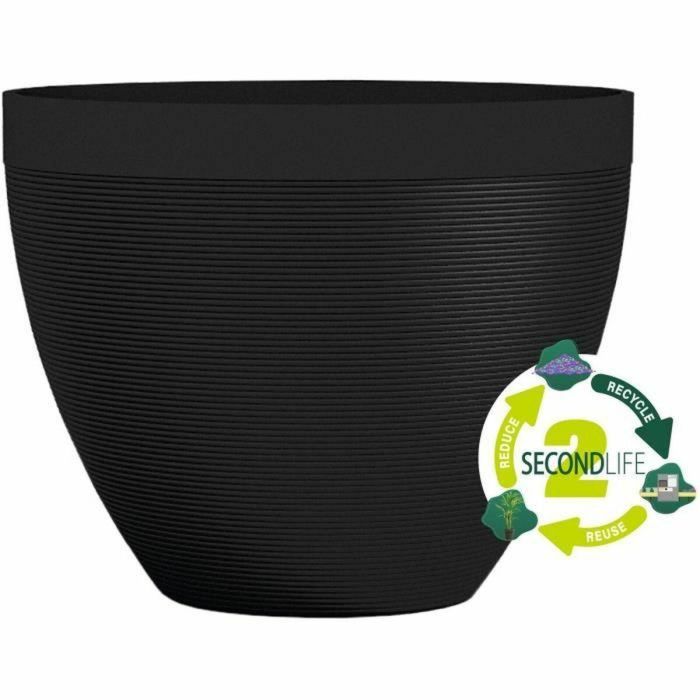 Maceta - GARDEN ID - Green Care Impact Black-Anth - 30 x 26 cm - Garantía de 10 años - 100% reciclado - Resistente a UV/gel 4