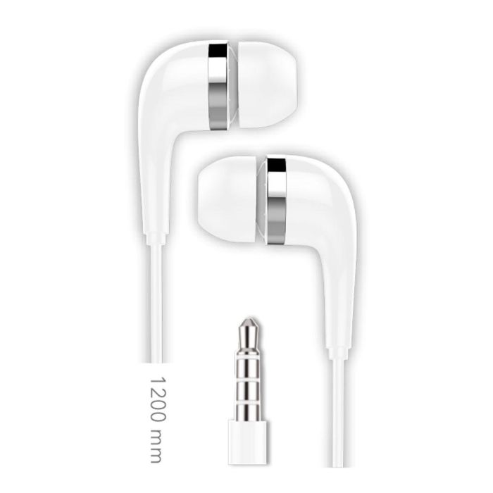 Tech One Tech Auriculares con micrófono, cable 1.2 m, frecuencia 20-20000 Hz, blanco Tech One Tech Auriculares con micrófono, cable 1.2 m, frecuencia 20-20000 Hz, blanco