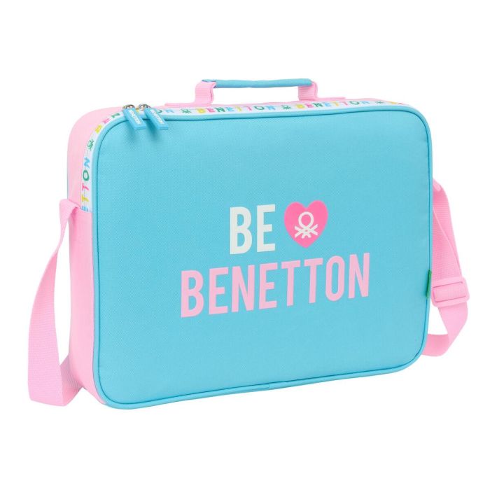 Cartera Escolar Benetton Unique Rosa Turquesa 38 x 28 x 6 cm 0 Cartera Escolar Benetton Unique Rosa Turquesa 38 x 28 x 6 cm 0
